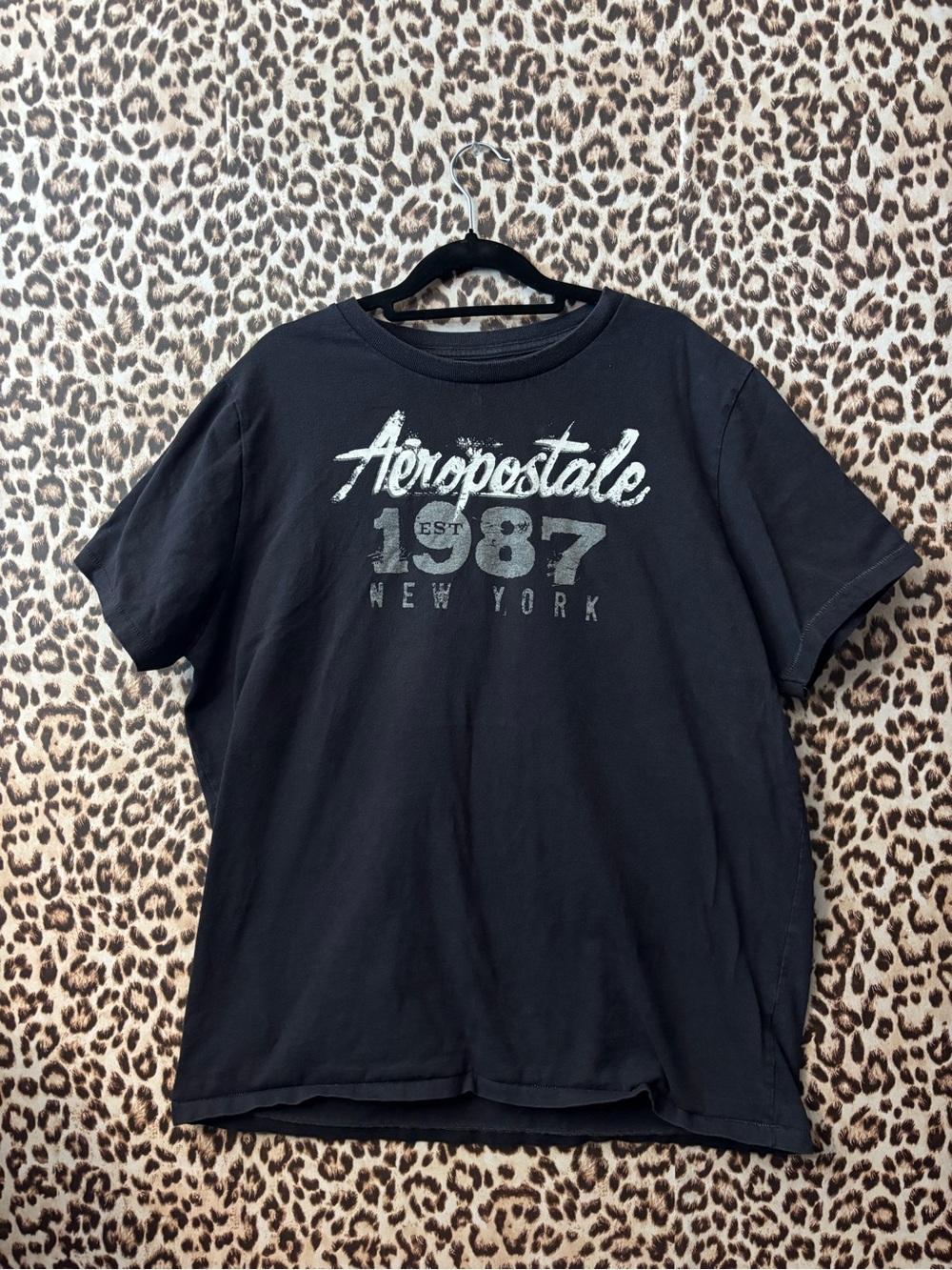 y2k Aéropostale Black '1987 New York' Graphic Tee
